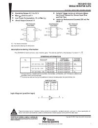Datasheet SN74AHC1G04DCK manufacturer TI