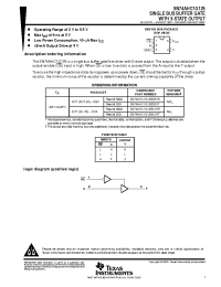 Datasheet SN74AHC1G125DCKR manufacturer TI