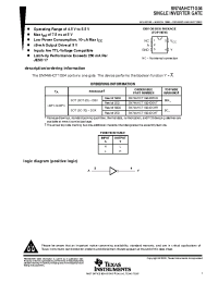 Datasheet SN74AHCT1G04DCKT manufacturer TI