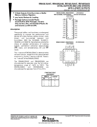 Datasheet SN74ALS244C-1DWR manufacturer TI