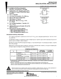 Datasheet SN74AUC1G66YEAR manufacturer TI