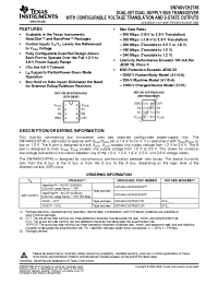 Datasheet SN74AVCH2T45YZPR manufacturer TI