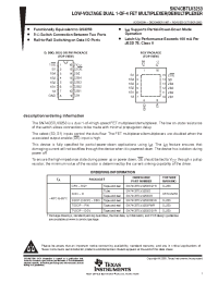 Datasheet SN74CBTLV3253PW manufacturer TI