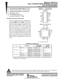 Datasheet SN74HC112DR manufacturer TI