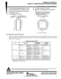 Datasheet SN74HC151PWT manufacturer TI