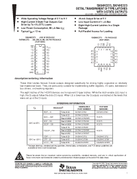 Datasheet SN74HC373DBR manufacturer TI
