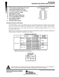 Datasheet SN74HC4066DR manufacturer TI