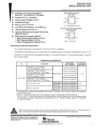 Datasheet SN74LVC1GU04DBVR manufacturer TI