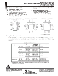 Datasheet SN74LVC74ADBR manufacturer TI