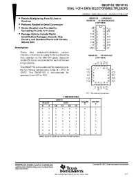 Datasheet SNJ54F153W manufacturer TI