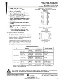 Datasheet SNJ54LVC540AFK manufacturer TI