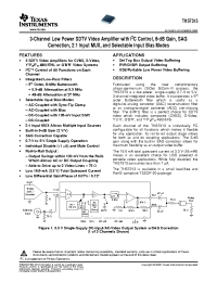 Datasheet THS7313PWR manufacturer TI