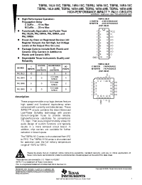 Datasheet TIBPAL16R4-15CN manufacturer TI