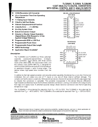 Datasheet TLC2543CDBLE manufacturer TI