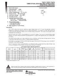 Datasheet TLV274 manufacturer TI