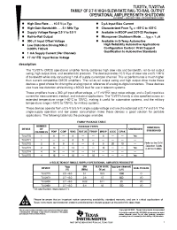 Datasheet TLV2772AMU manufacturer TI