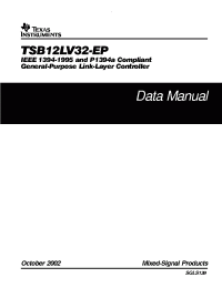 Datasheet TSB12LV32TPZEP manufacturer TI