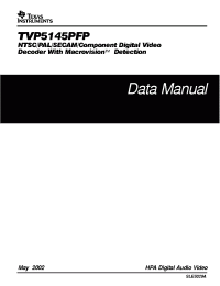 Datasheet TVP5145PFP manufacturer TI