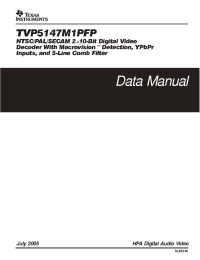 Datasheet TVP5147M1PFP manufacturer TI