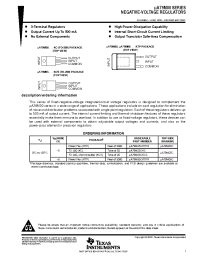 Datasheet UA79M05CKCS manufacturer TI