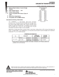 Datasheet ULN2803A manufacturer TI