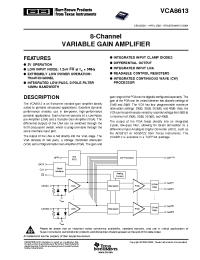 Datasheet VCA8613 manufacturer TI