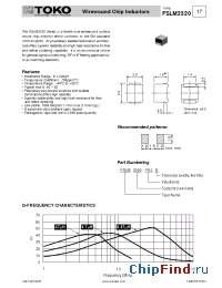 Datasheet FSLM2520-150-K manufacturer TOKO