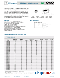 Datasheet LL1608-FS1N2K manufacturer TOKO