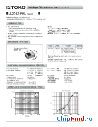 Datasheet LL2012-FHL10NJ manufacturer TOKO