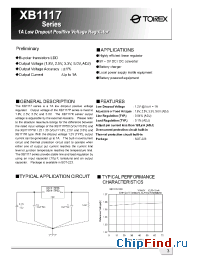 Datasheet XB1117K12BFL manufacturer Torex