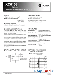 Datasheet XC6108N18AMR manufacturer Torex