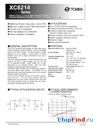 Datasheet XC6214P152MR manufacturer Torex