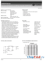 Datasheet XC6219A11AML manufacturer Torex