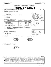 Datasheet 02DZ12 manufacturer Toshiba