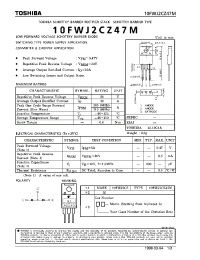 Datasheet 10FWJ2CZ47M manufacturer Toshiba