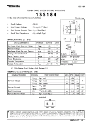 Datasheet 1SS184 manufacturer Toshiba