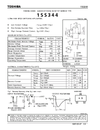 Datasheet 1SS344 manufacturer Toshiba