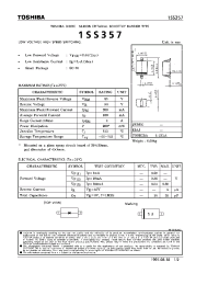Datasheet 1SS357 manufacturer Toshiba