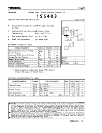 Datasheet 1SS403 manufacturer Toshiba