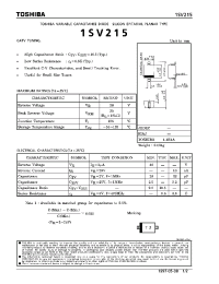 Datasheet 1SV215 manufacturer Toshiba