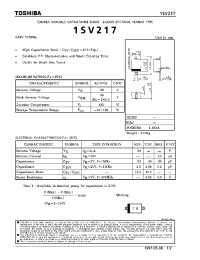 Datasheet 1SV217 manufacturer Toshiba