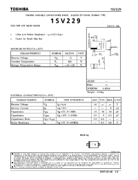 Datasheet 1SV229 manufacturer Toshiba