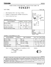Datasheet 1SV231 manufacturer Toshiba