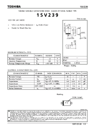 Datasheet 1SV239 manufacturer Toshiba