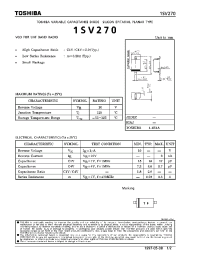 Datasheet 1SV270 manufacturer Toshiba