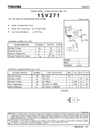 Datasheet 1SV271 manufacturer Toshiba