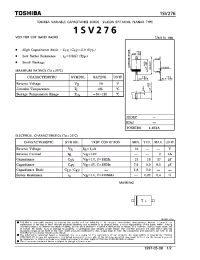 Datasheet 1SV276 manufacturer Toshiba