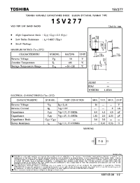 Datasheet 1SV277 manufacturer Toshiba