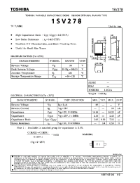 Datasheet 1SV278 manufacturer Toshiba