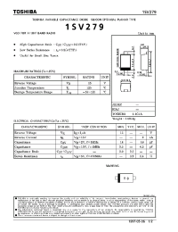 Datasheet 1SV279 manufacturer Toshiba
